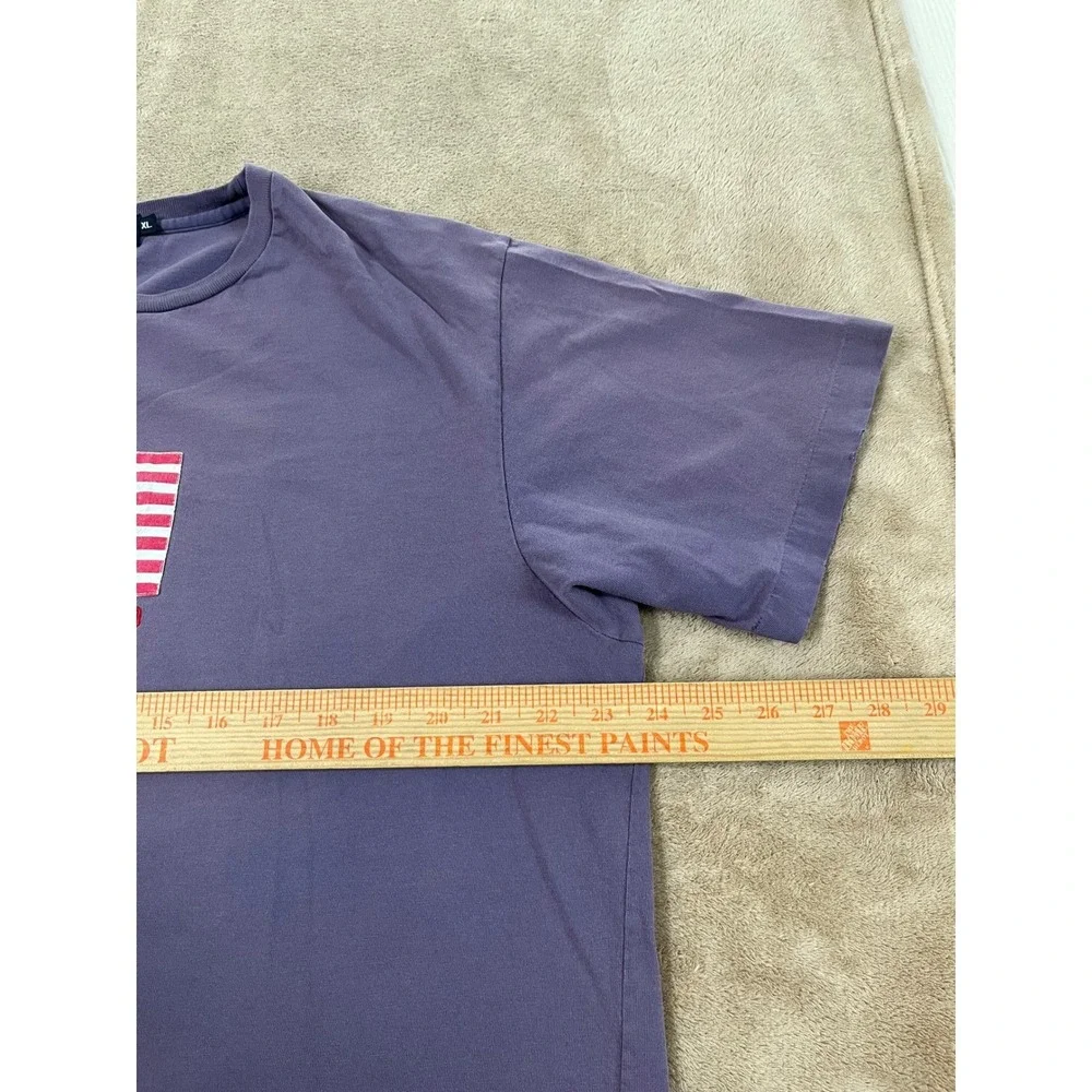Polo Ralph Lauren American Flag T-Shirt Men's XL Purple Short Sleeve Cotton Logo